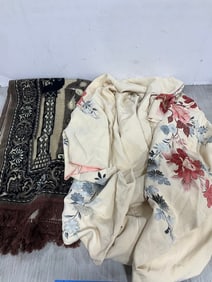 Rug and floral robe