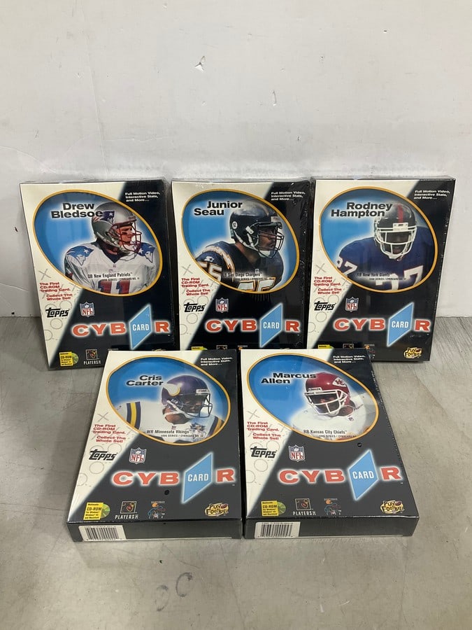 Vintage Topps cyber cards(Rodney Hampton, Junior Seau, and more) (1 of 1)