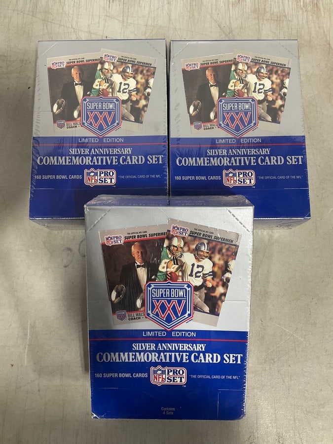 Limited Edition Silver Anniversary superbowl commemorative card sets(new in package) (1 of 1)
