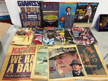 Vintage newspapers, Sports Illustrated magazines, and more