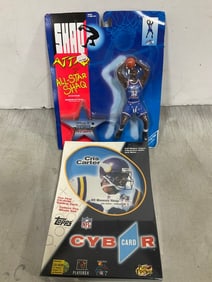 Shaq attack collectible and vintage cyber card collectible(new in package)