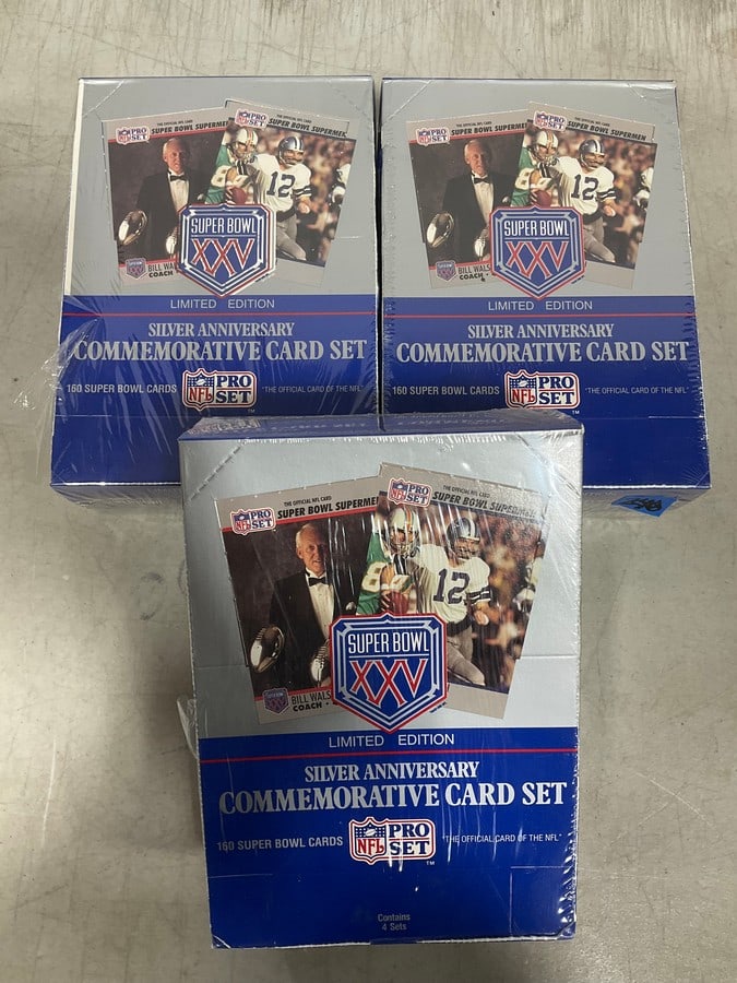Limited Edition Silver Anniversary superbowl commemorative card sets(new in package) (1 of 1)