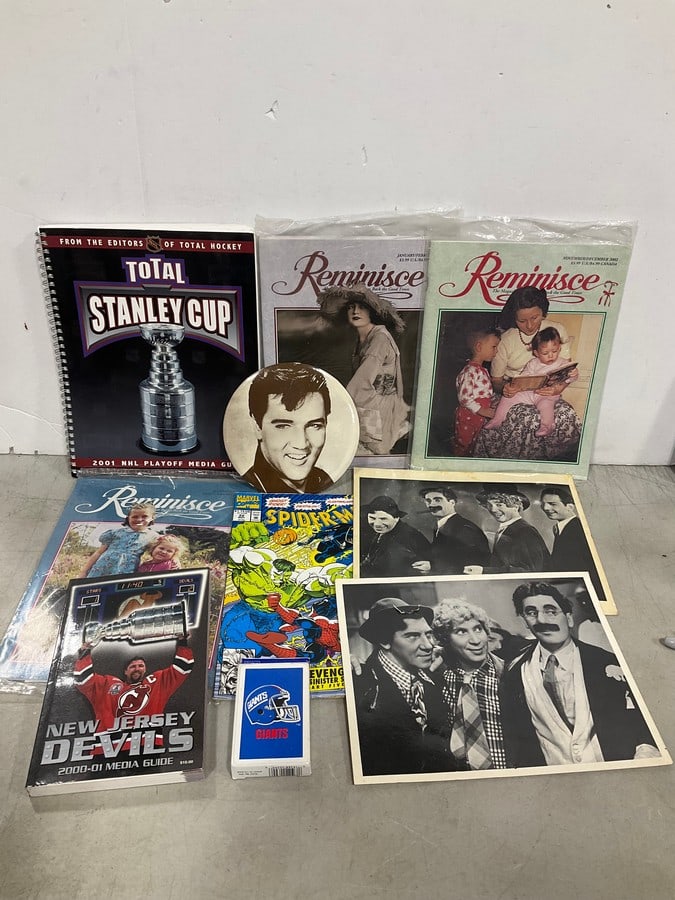 Vintage Reminisce magazines, Marvel comic, black and white prints(8in.x10in.), and more (1 of 1)
