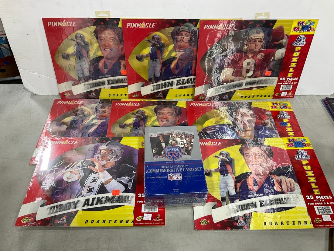 Vintage magic motion football puzzles and Limited Edition Silver Anniversary superbowl commemorative (1 of 1)