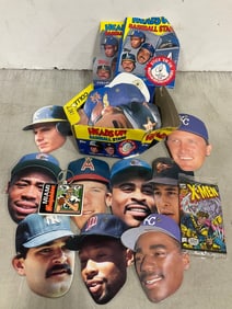 Vintage heads up baseball stars pinups