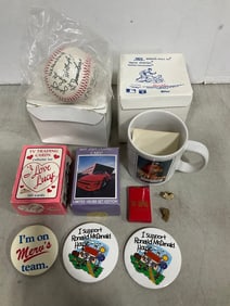Pins, trading cards(I Love Lucy/fast classic cars), and more