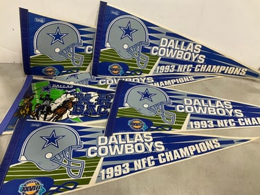 Vintage Dallas Cowboys banners(mostly 1993-30in.long)