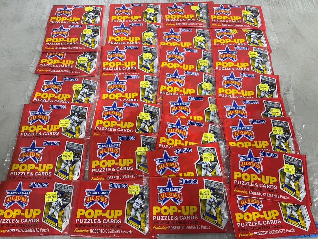 DonRuss major league pop up puzzle and cards packs: DonRuss major league pop up puzzle and cards packs