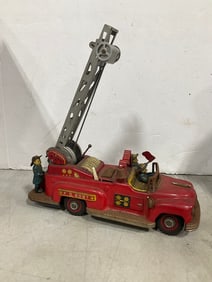 Vintage tin litho Nomura ladder truck (FD 6097)