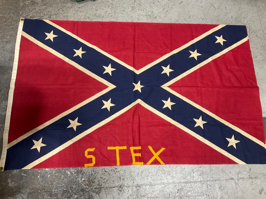 Vintage confederate flag(36in.x57in.) with STEX embroidered: Vintage confederate flag(36in.x57in.) with STEX embroidered