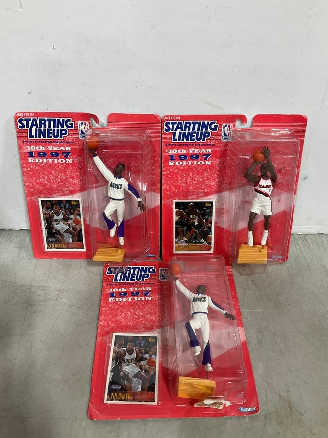 Starting Lineup collectibles(Vin Baker and Kenny Anderson-new in package)