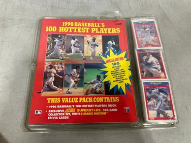 1990's baseballs 100 hottest players collectible set(new in package)