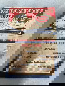 1937 Official scorebook Cincinatti Reds