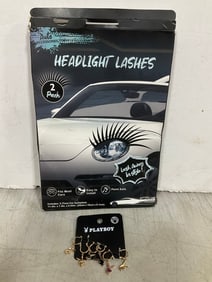 Headlight Lashes, and Playboy Earrings *new in packages*