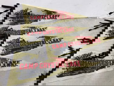 Friday the 13th Camp Crystal Lake Pennants (20in Long)