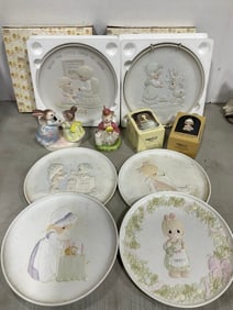 Precious Moments collectible plates, Avon statues, and more