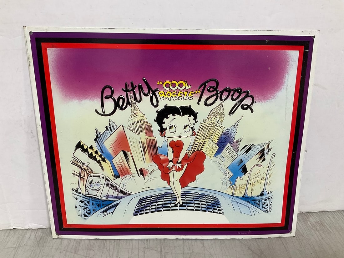 Betty Boop vintage tin sign(12in.x14.75in.): Betty Boop vintage tin sign(12in.x14.75in.)