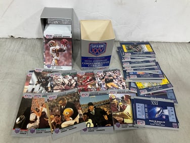 Superbowl XXV silver Aniverary commemorative card set
