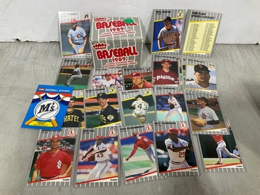 Fleer 1989 logo stickers and updated trading cards