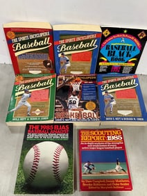 Vintage sports encyclopedias,The 1985 Scouting Report book, and more