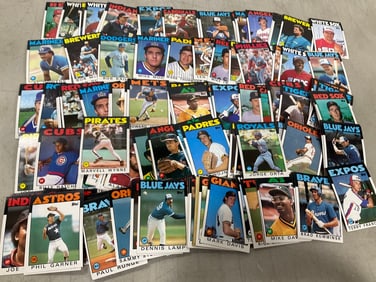 1986 Topps collectible baseball cards