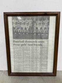 Framed and signed print by players(12.25in.x15.25in.)