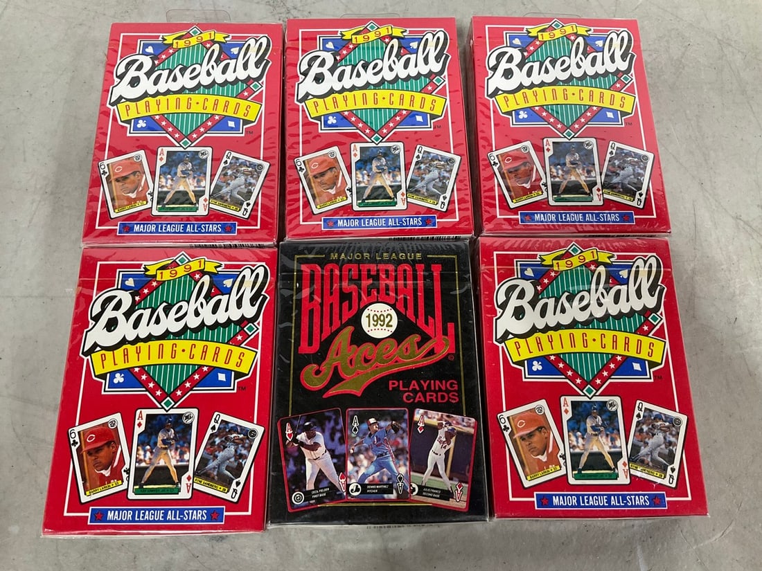 1991 Major League All Stars playing cards and 1992 Baseball Aces playing cards(sealed): 1991 Major League All Stars playing cards and 1992 Baseball Aces playing cards(sealed)