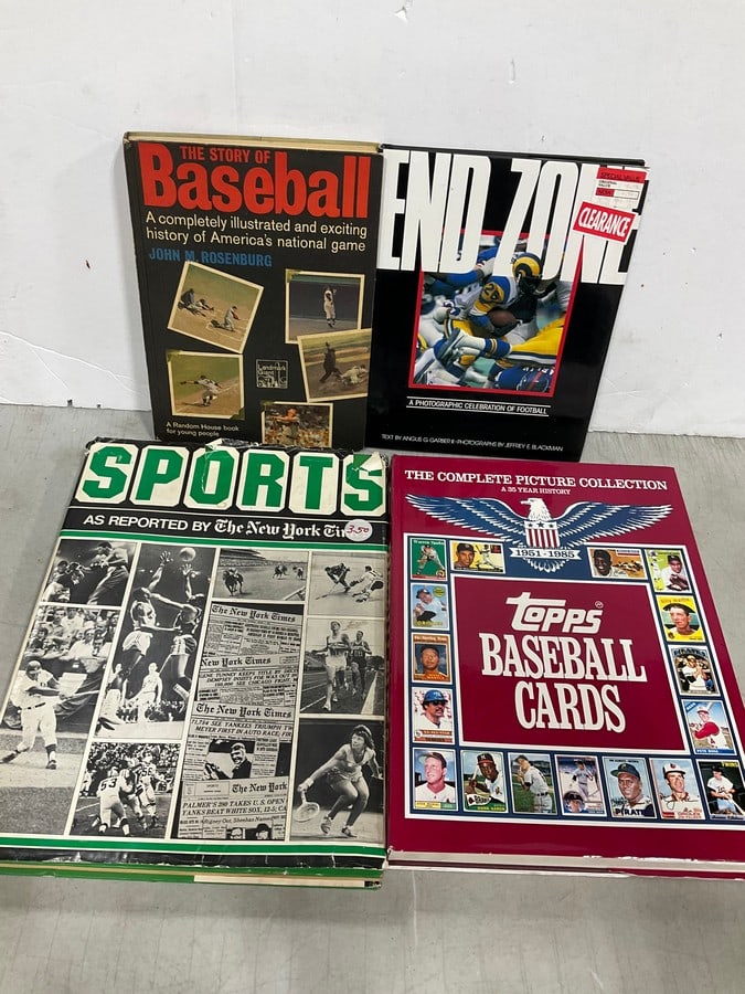 Various sports books(Topps baseball cards book, New York Times sports book, and more) (1 of 1)