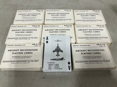 Vintage aircraft recognition playing cards