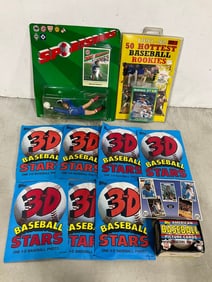 Vintage Topps 3D photo cards, Raimond Aumann Sportstars collectible(new in package) and more