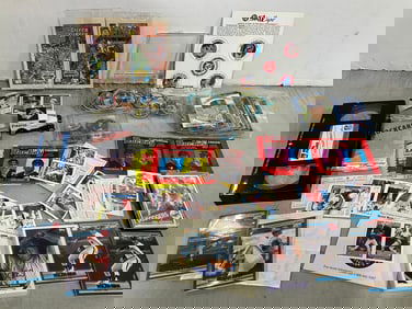 Vintage sports cards, VCR NFL film, skycaps, and more