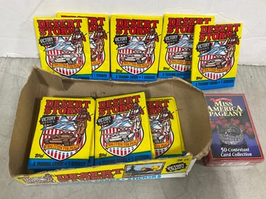 1991 Topps Desert Storm cards and The 1993 Miss America Paegant cards(new in package)