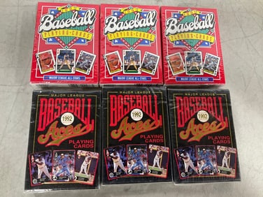 1991 Baseball playing cards and 1992 MLB Aces playing cards(sealed)