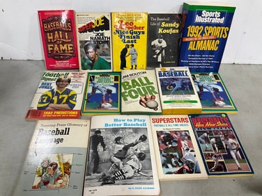 Vintage sports books and Football Digest magazine