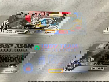 1995 Jacksonville Jaguars and 1997 Dallas Cowboys Limited edition NFL matchbox collectibles(new in