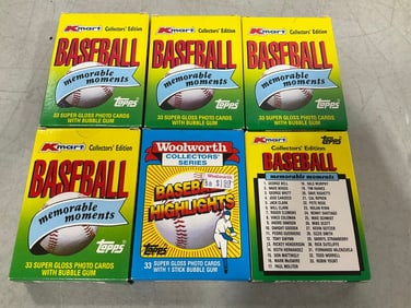 Vintage collectible baseball card sets(1980's)