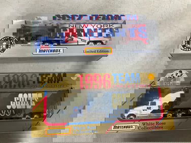 1996 Colts and 1997 NY Giants Limited edition  NFL matchbox collectibles(new in package)