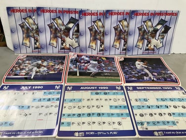 1990 NY Yankees Heroes in pinstripes calendars
