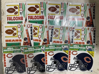 Sports self stick wall decorations(Chicago Bears and Falcons)