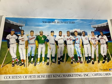 500 Home Run Hitter poster print by Ron Lewis(20.5in.x38in.)