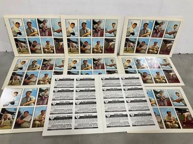 Vintage baseball cards uncut sheets