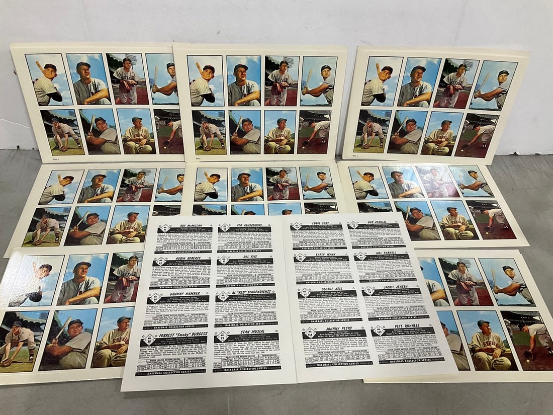 Vintage baseball cards uncut sheets (1 of 1)