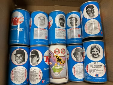 1978 RC baseball cans and Iron city beer can
