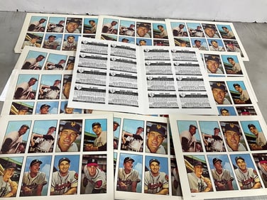 Vintage baseball cards uncut sheets