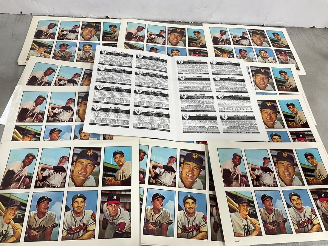 Vintage baseball cards uncut sheets (1 of 1)
