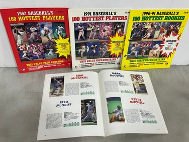 1990-1992 Baseball's 100 hottest players books
