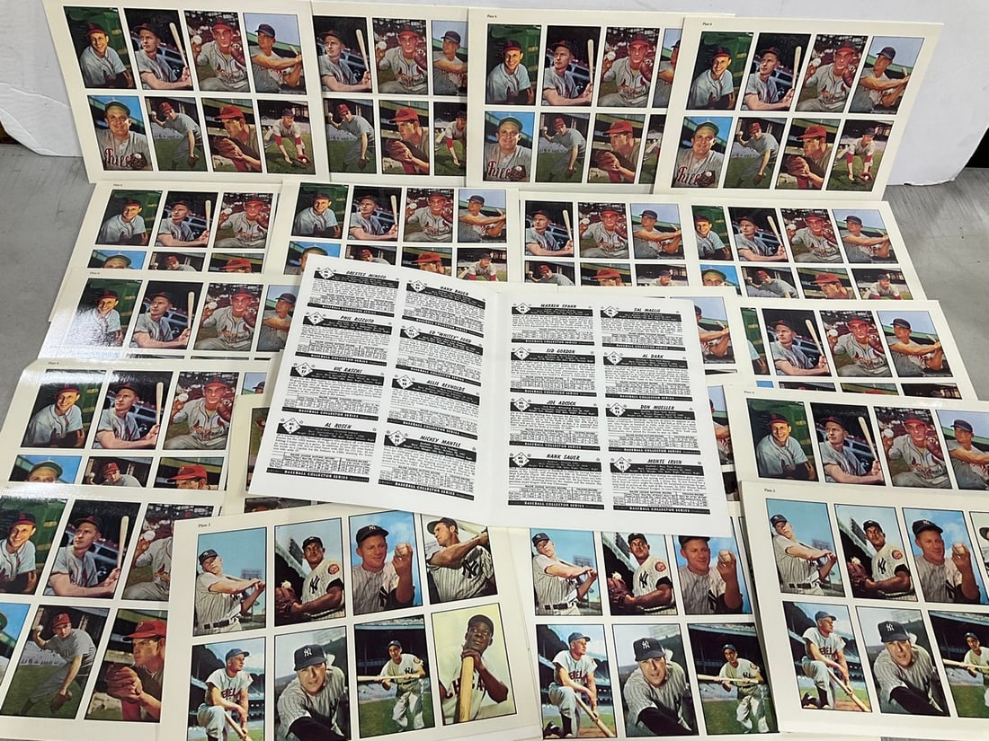 Vintage baseball cards uncut sheets (1 of 1)