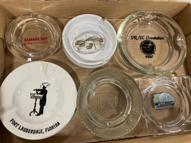 Various Glass Ash Trays