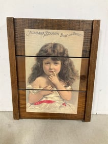 1887 Niagara Starch Ad Print on Board (12inx15in)
