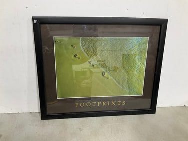 Framed Footprints lenticular print(18in.x22in.)